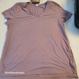 90 Degree By Reflex Purple Fitted Short Sleeve T-Shirt